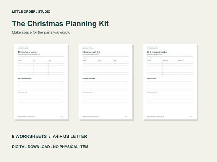 The Christmas Planning Kit | Printable PDF Pack