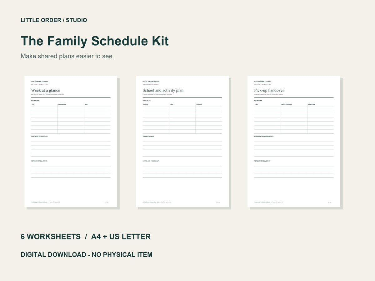 The Family Schedule Kit preview
