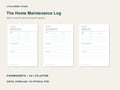 The Home Maintenance Log preview