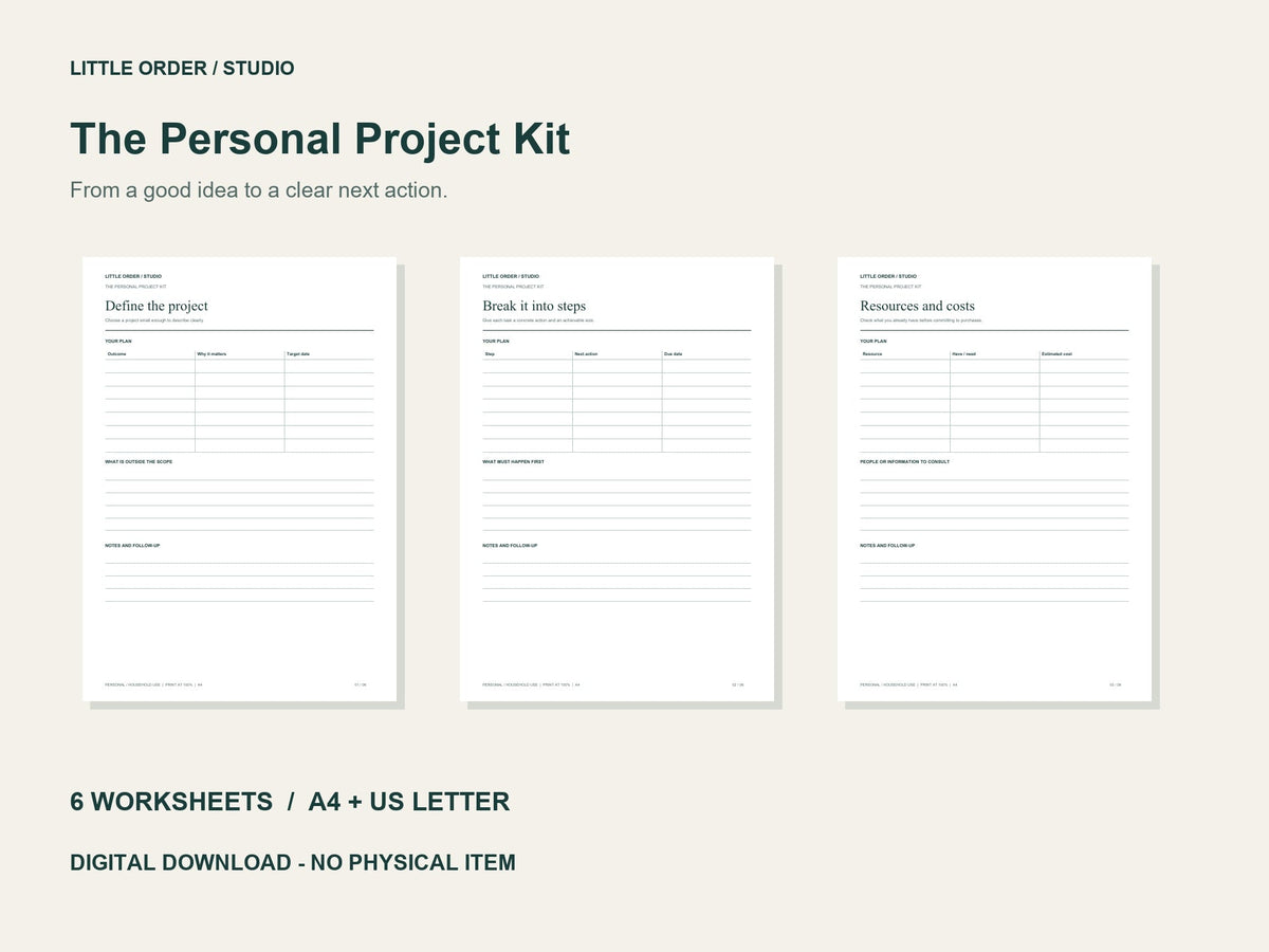 The Personal Project Kit preview